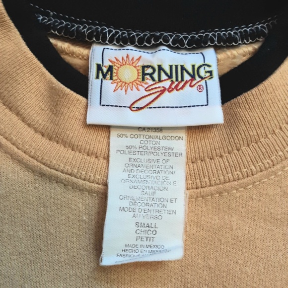 Golden Autumn Sweatshirt with Glittery Rose Gold Fall Tree Design Sz S - Picture 4 of 11